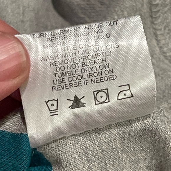 Threads for thought nwt gray striped short sleeve polo - Picture 7 of 9